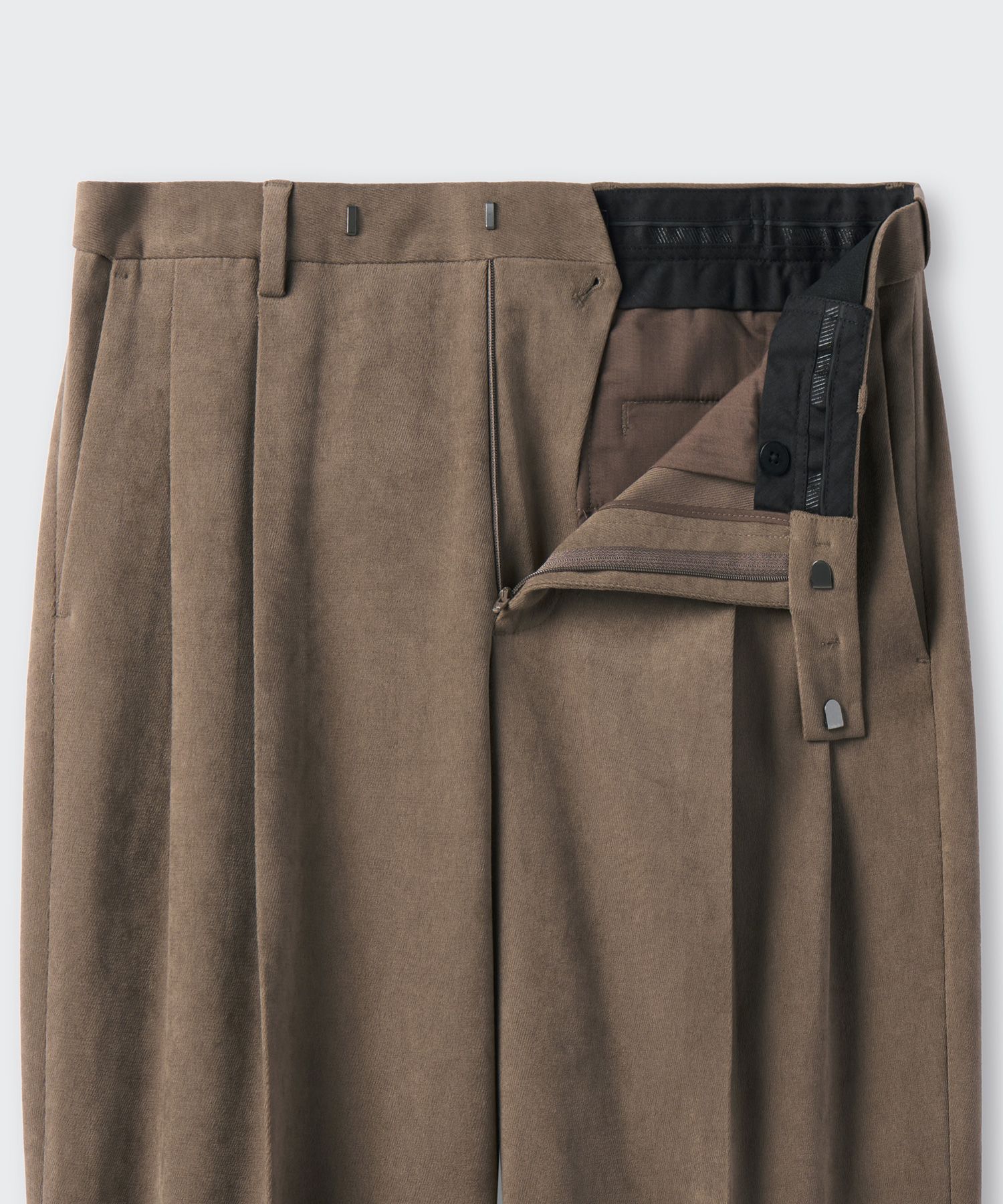 【MODERNIF】Direc Banding Long Slacks MUSINSA | MUSINSA STANDARD Brushed toe tuck wide hidden