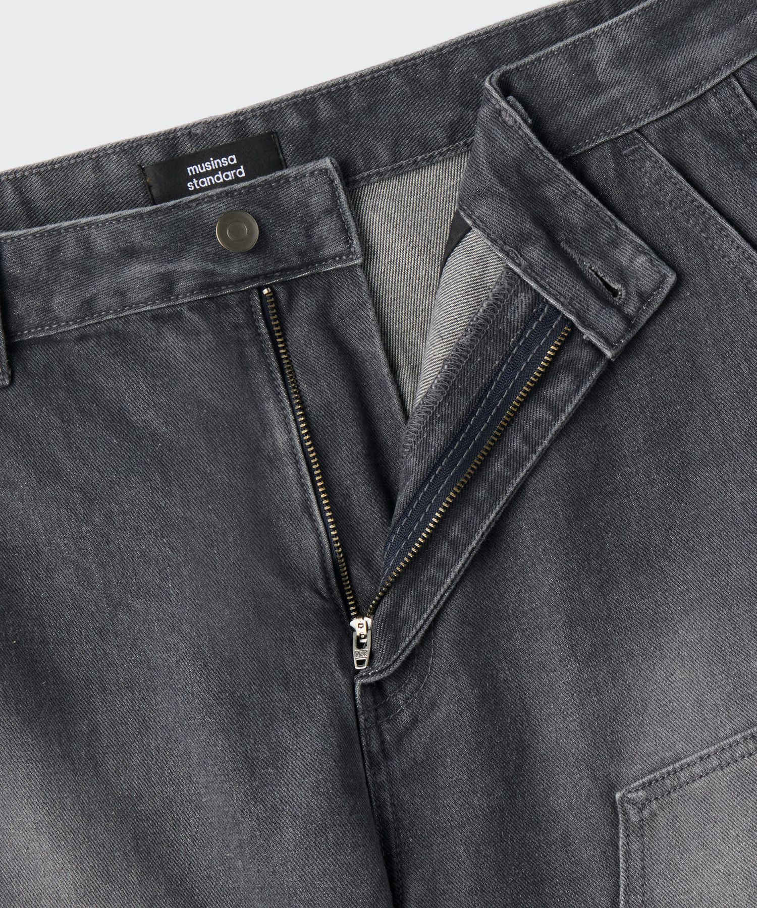 MUSINSA | MUSINSA STANDARD Pigment Denim Wide Double Knee