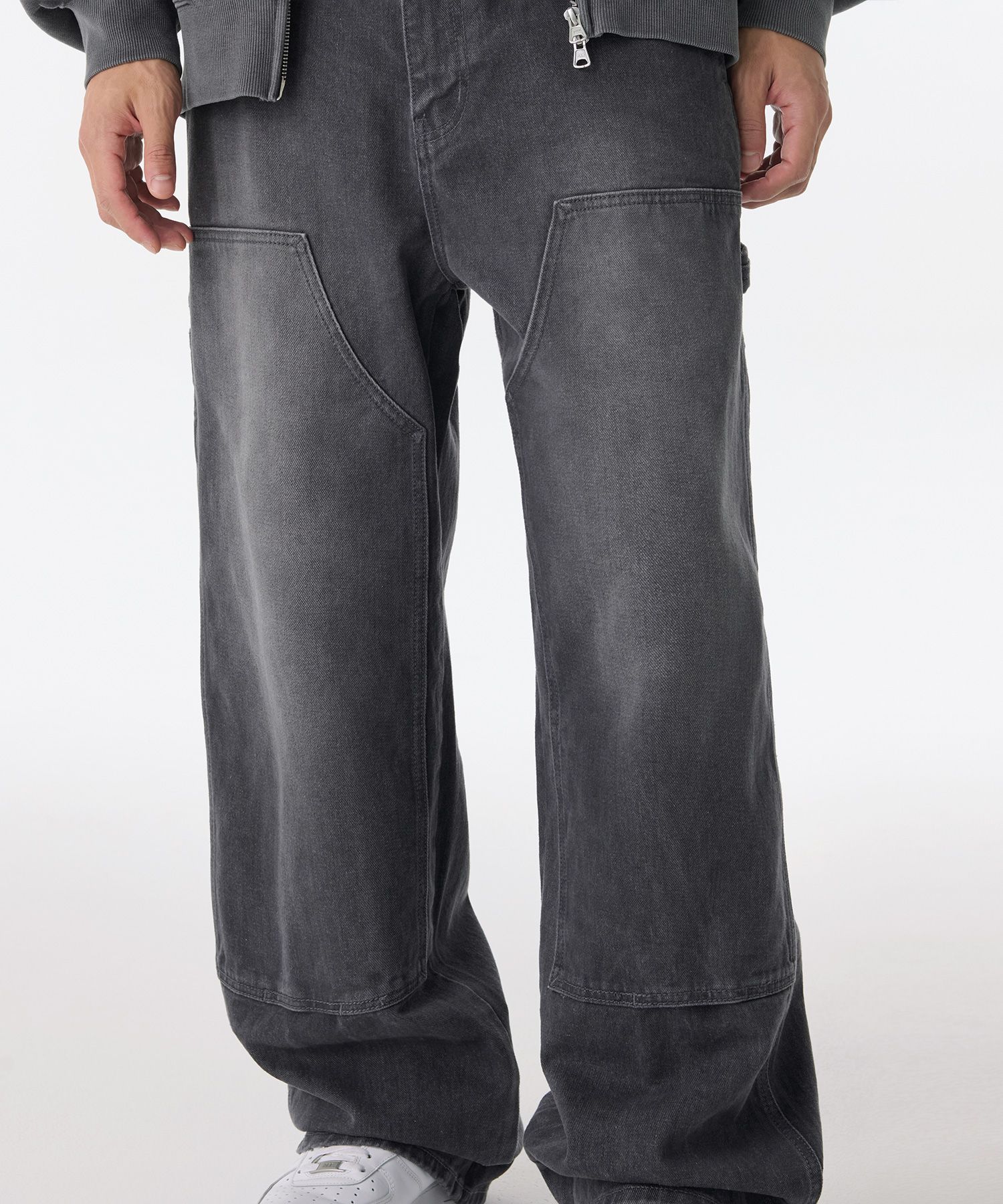 MUSINSA | MUSINSA STANDARD Pigment Denim Wide Double Knee