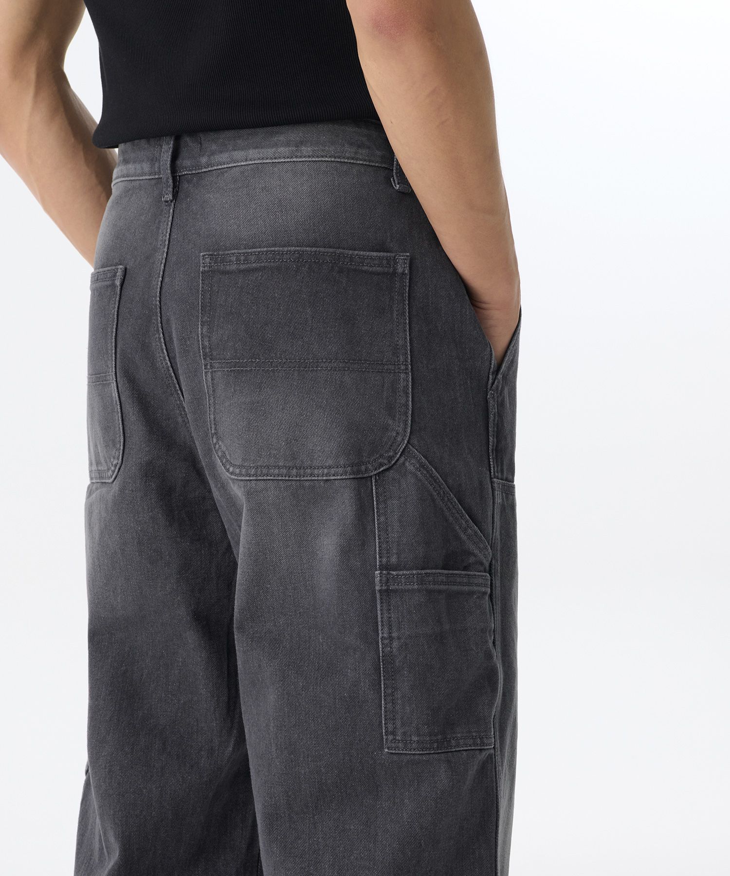 MUSINSA | MUSINSA STANDARD Pigment Denim Wide Double Knee