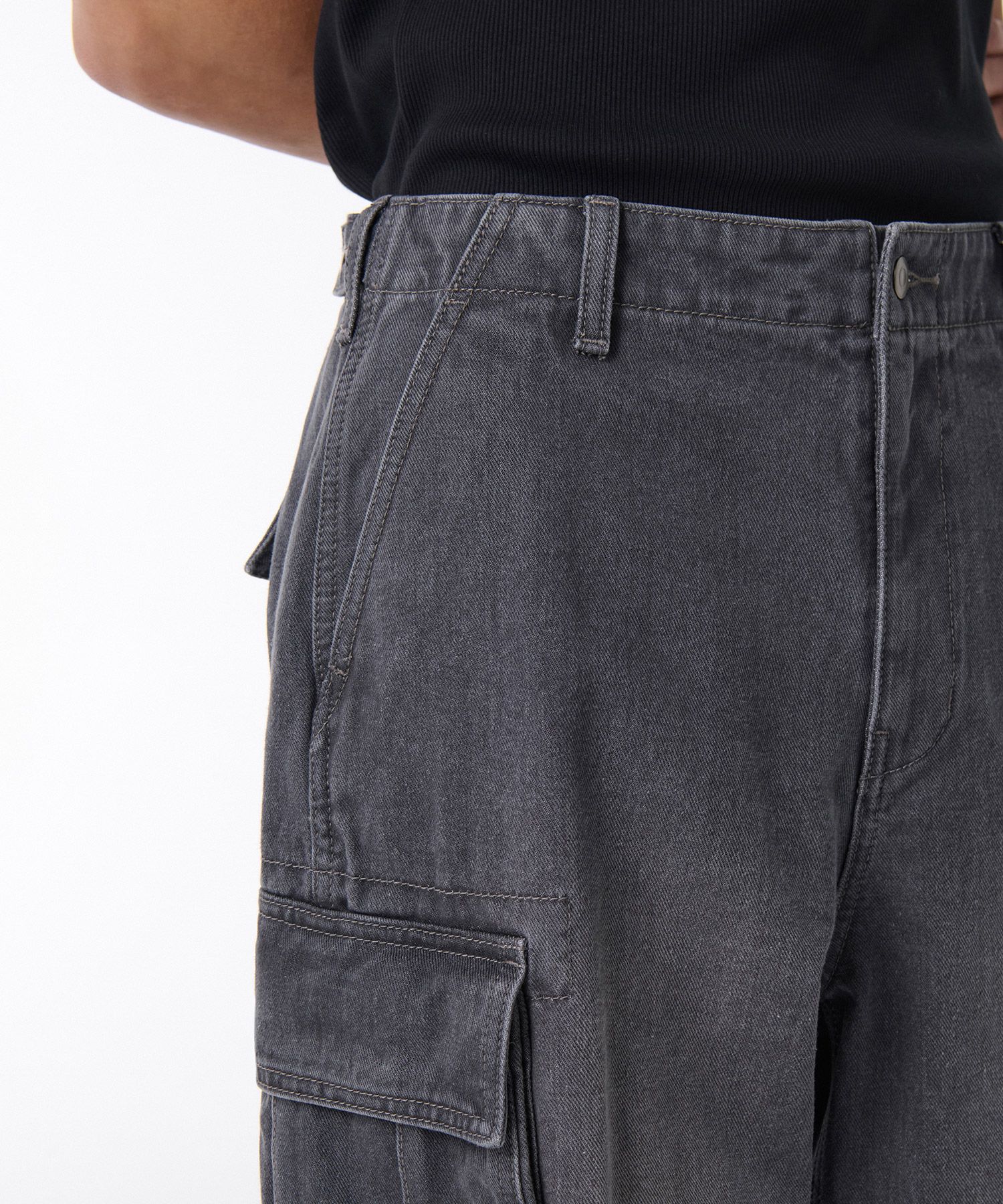 MUSINSA | MUSINSA STANDARD Pigment Extra Wide Cargo Denim