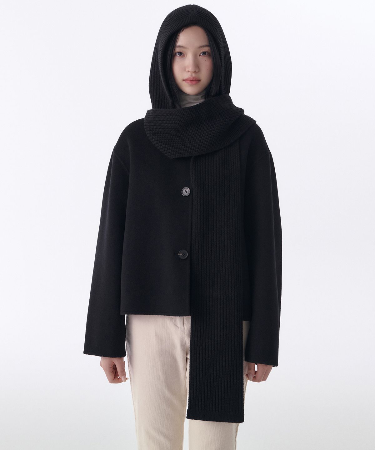무신사 스탠다드 우먼(MUSINSA STANDARD WOMAN) 우먼즈 머플러 바라클라바 [블랙]
