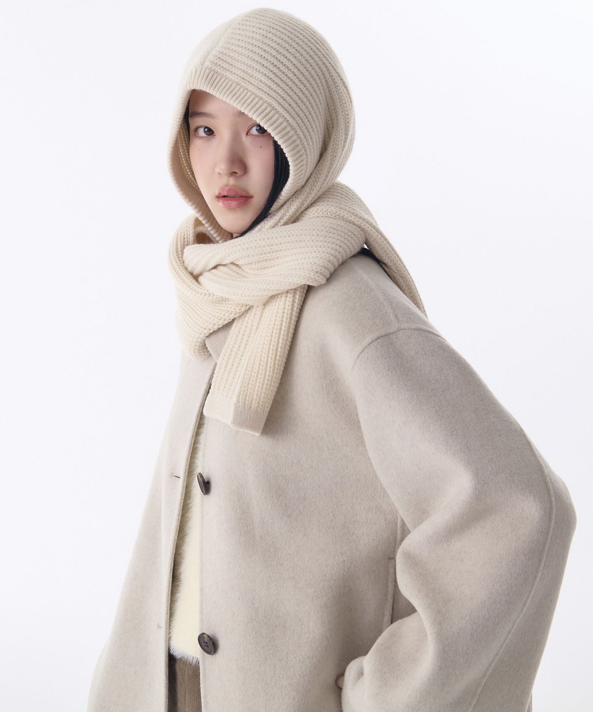 무신사 스탠다드 우먼(MUSINSA STANDARD WOMAN) 우먼즈 머플러 바라클라바 [크림]