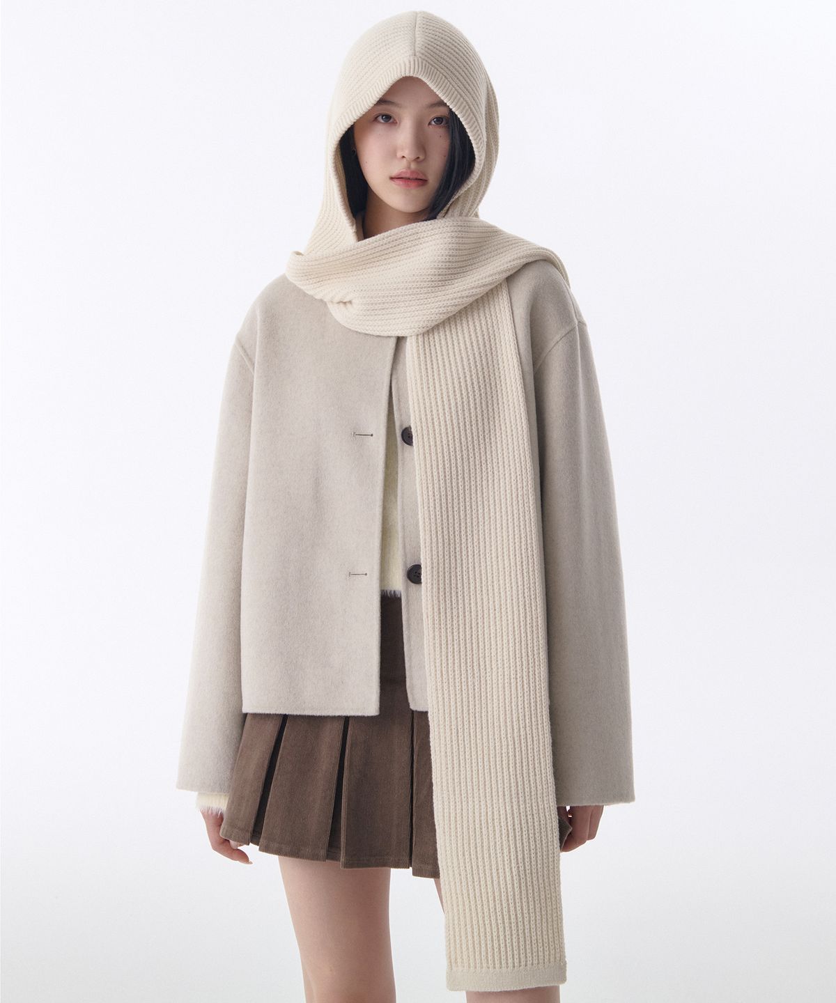 무신사 스탠다드 우먼(MUSINSA STANDARD WOMAN) 우먼즈 머플러 바라클라바 [크림]