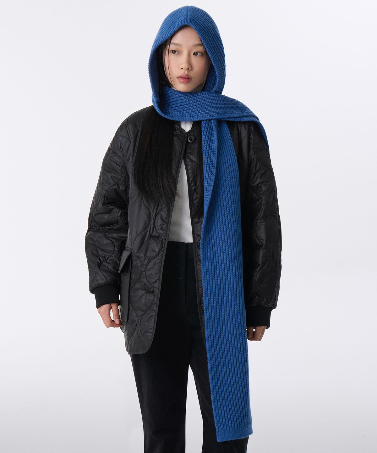무신사 스탠다드 우먼(MUSINSA STANDARD WOMAN) 우먼즈 머플러 바라클라바 [블루]