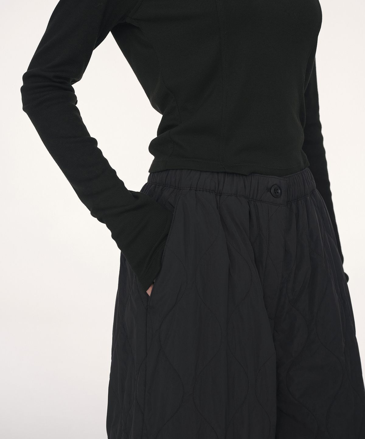 무신사 스탠다드 우먼(MUSINSA STANDARD WOMAN) 우먼즈 어니언 퀼티드 패딩 팬츠 [블랙]