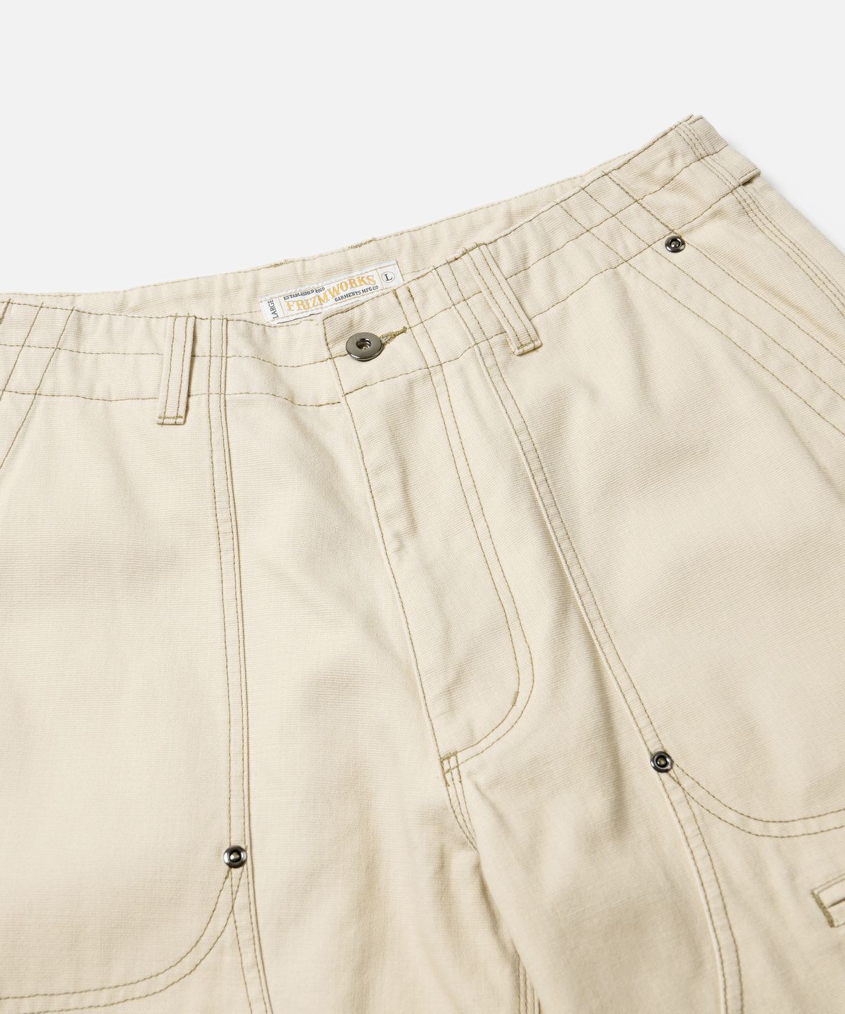 프리즘웍스(FRIZMWORKS) JUNGLE CLOTH DOUBLE KNEE PANTS _ CREAM