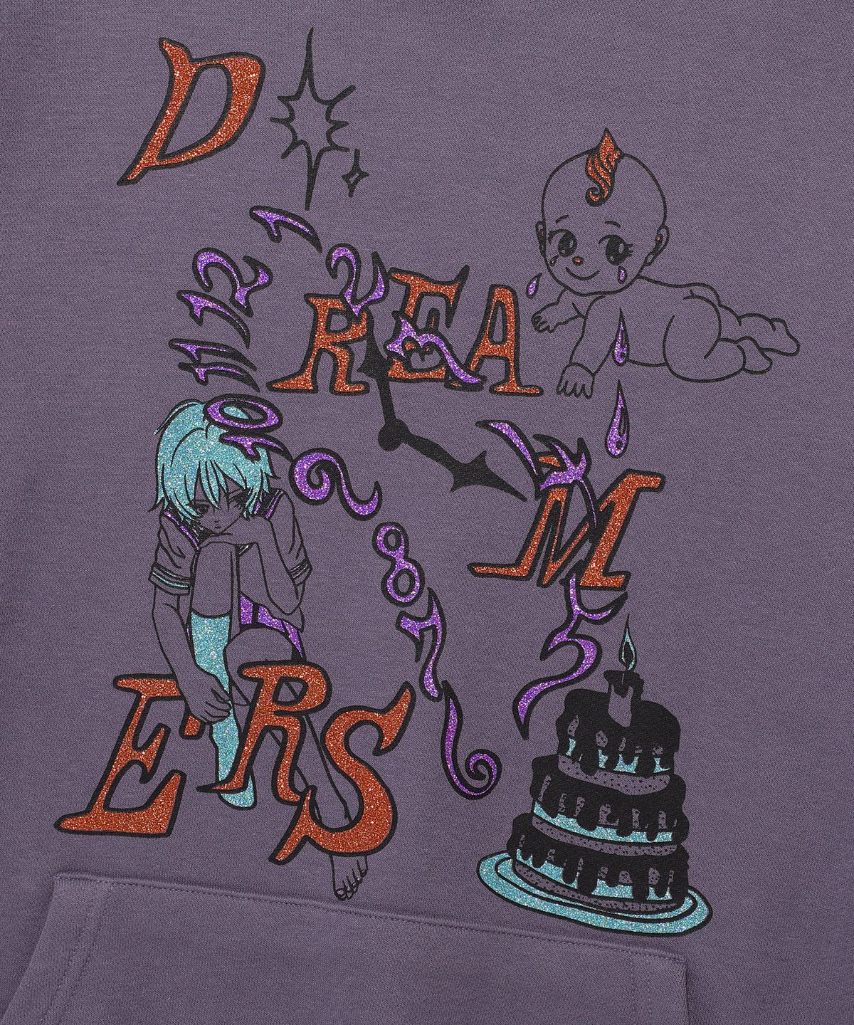 나이스고스트클럽(NICEGHOSTCLUB) DREAMERS HOODIE_PURPLE(NG2EFUM404A)