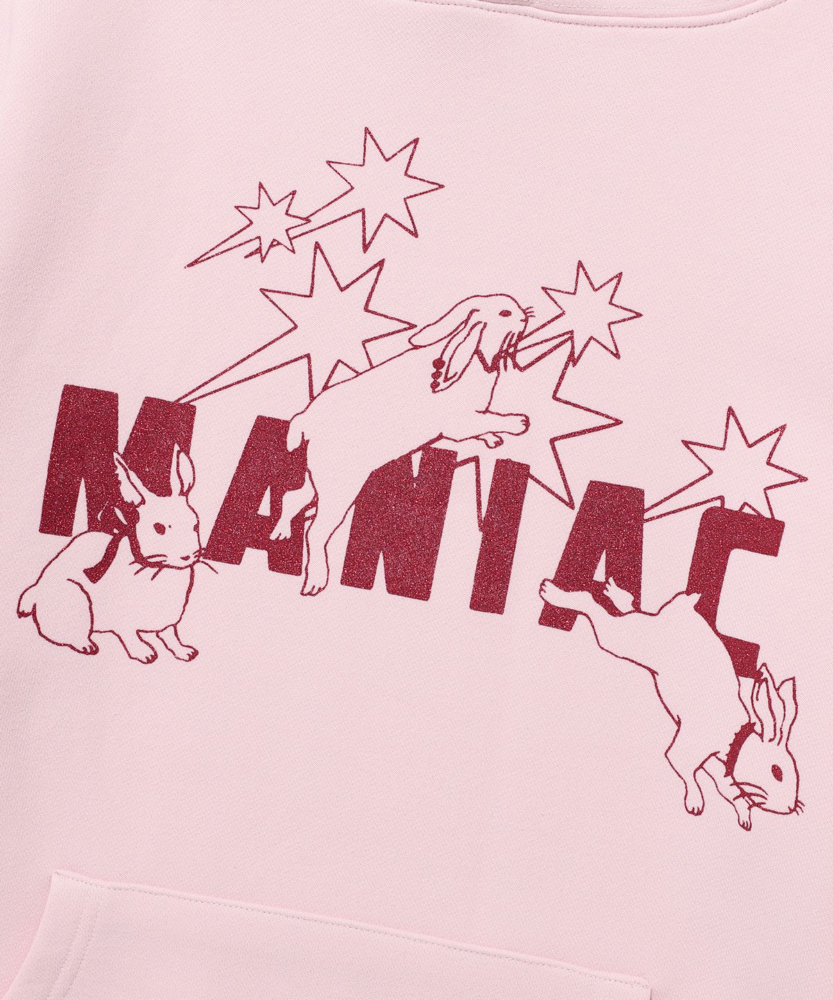 나이스고스트클럽(NICEGHOSTCLUB) MANIAC RABBITS HOODIE_PINK(NG2EFUM410A)