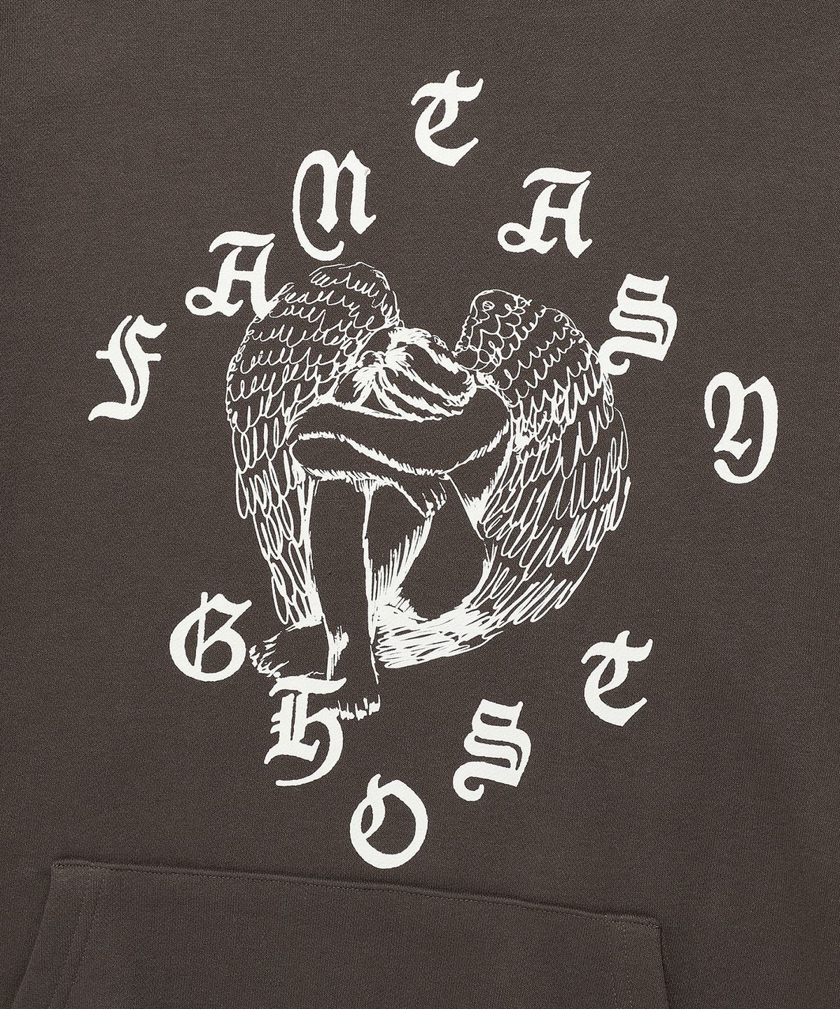 나이스고스트클럽(NICEGHOSTCLUB) CRYING ANGEL HOODIE_BROWN(NG2EFUM412A)