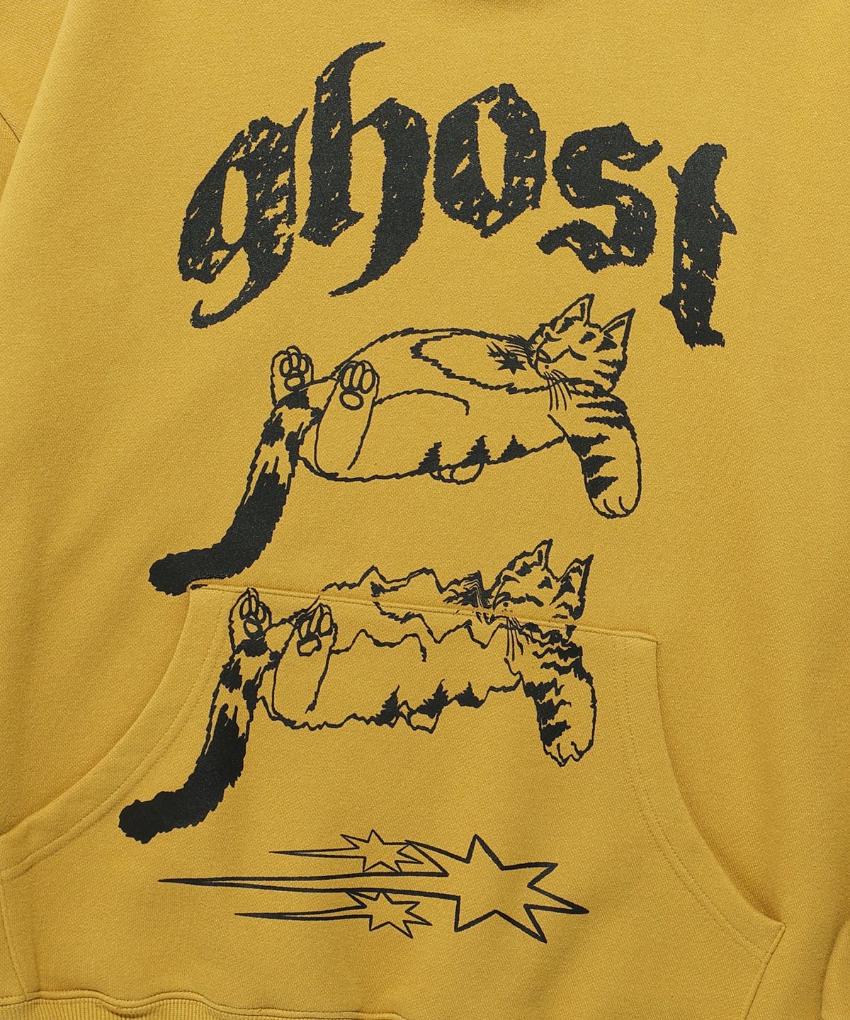 나이스고스트클럽(NICEGHOSTCLUB) A FALLING CAT HOODIE_MUSTARD(NG2EFUM415A)