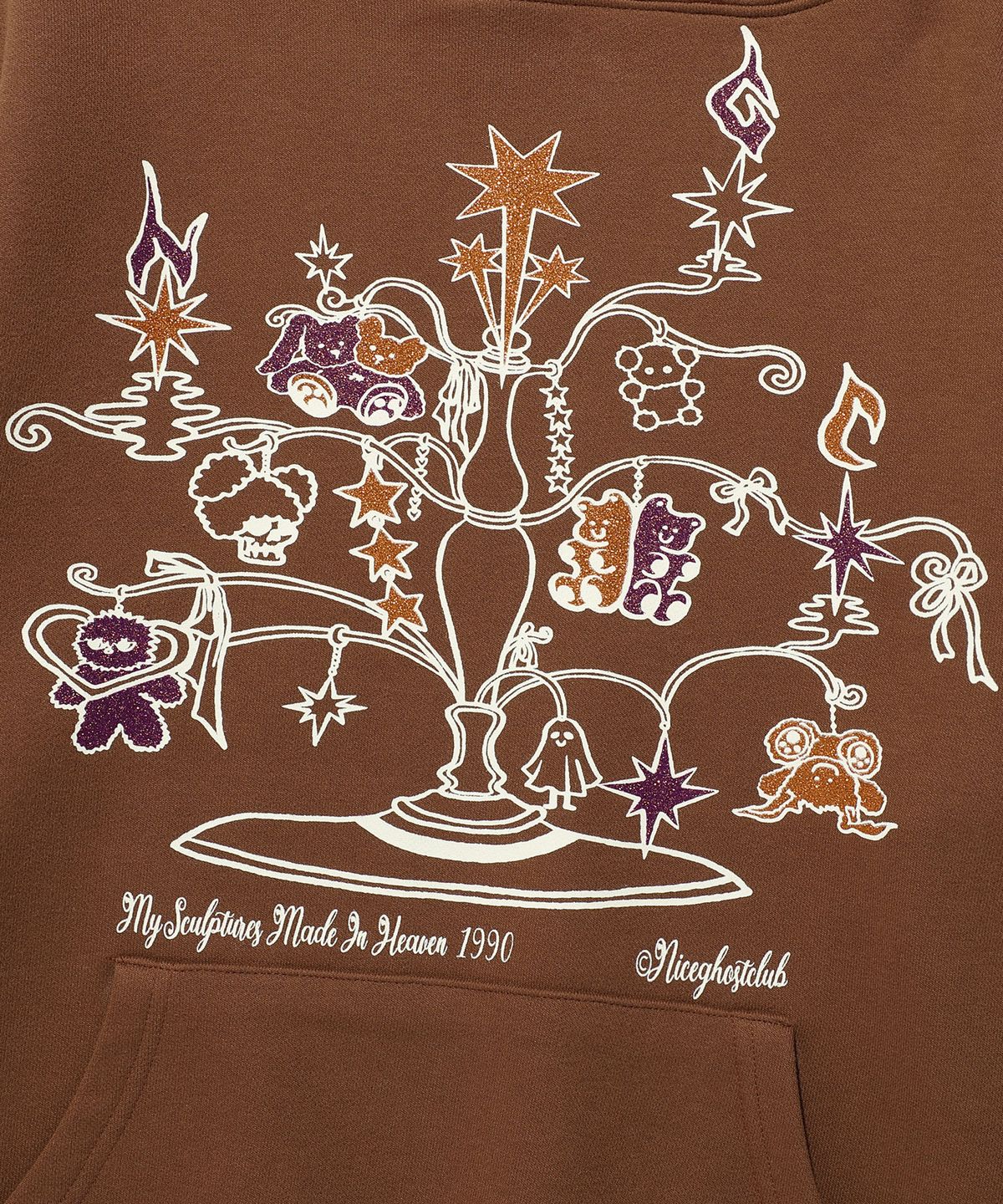 나이스고스트클럽(NICEGHOSTCLUB) HEAVEN SCULPTURE HOODIE_BROWN(NG2EFUM423A)