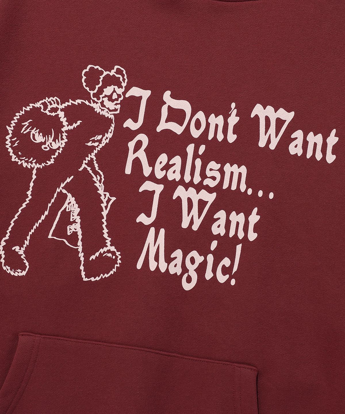 나이스고스트클럽(NICEGHOSTCLUB) I WANT MAGIC HOODIE_BURGUNDY(NG2EFUM424A)