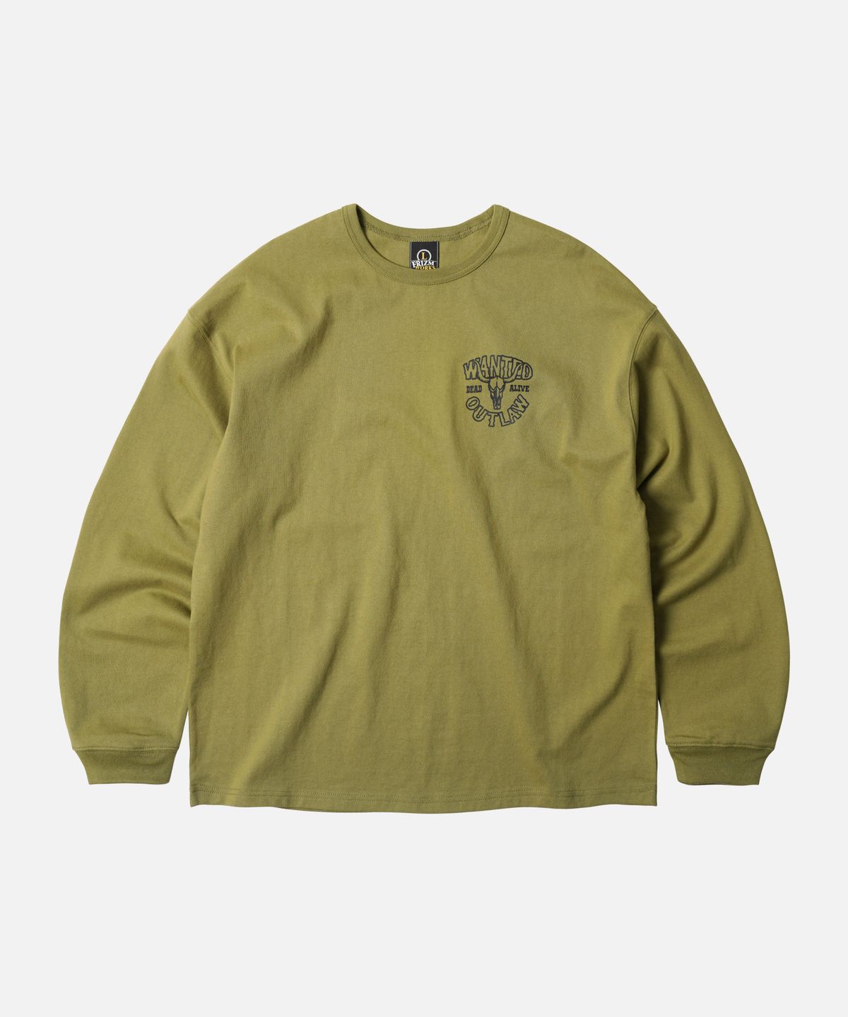 프리즘웍스(FRIZMWORKS) WANTED OUTLAW L/S TEE _ MOSS