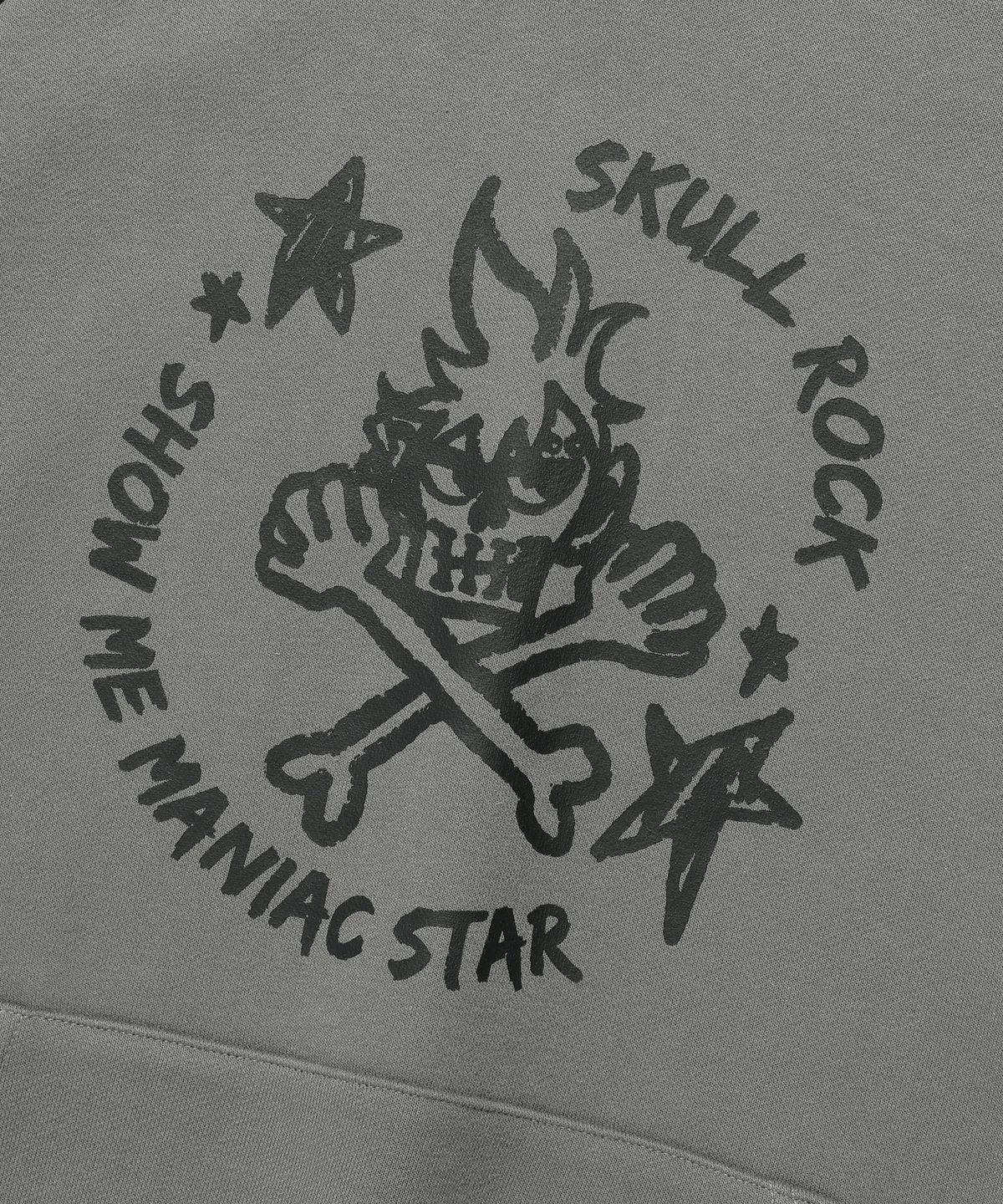 나이스고스트클럽(NICEGHOSTCLUB) SKULL ROCK HOODIE_CHARCOAL(NG2EFUM426A)