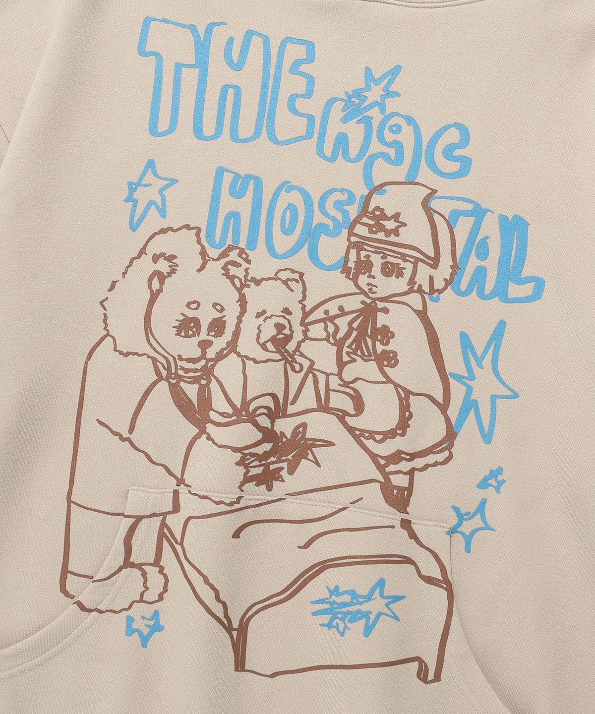 나이스고스트클럽(NICEGHOSTCLUB) HOSPITAL HOODIE_BEIGE(NG2EFUM427A)