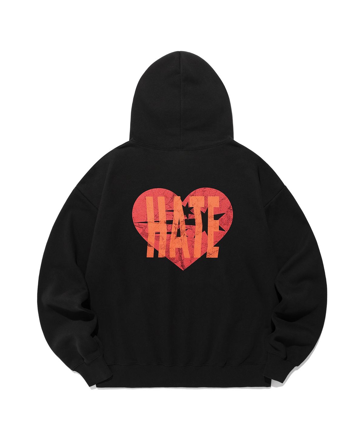 나이스고스트클럽(NICEGHOSTCLUB) HATE HEART LOGO HOODIE_BLACK(NG2EFUM428A)