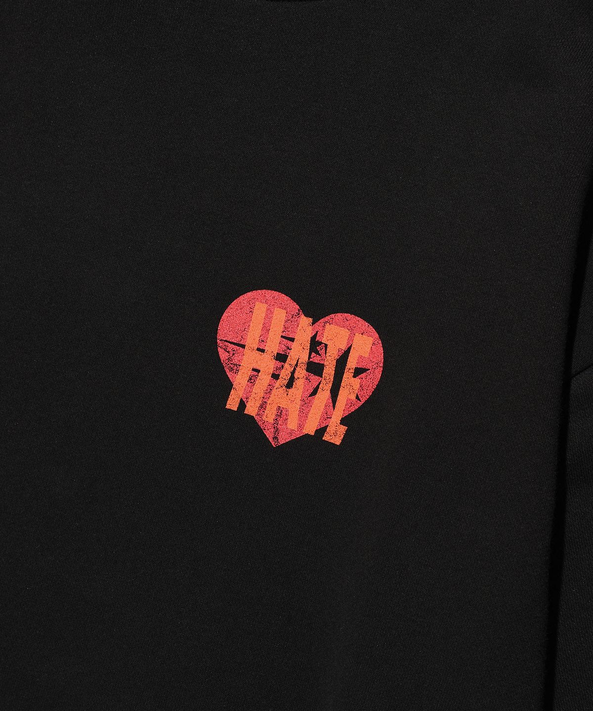 나이스고스트클럽(NICEGHOSTCLUB) HATE HEART LOGO HOODIE_BLACK(NG2EFUM428A)