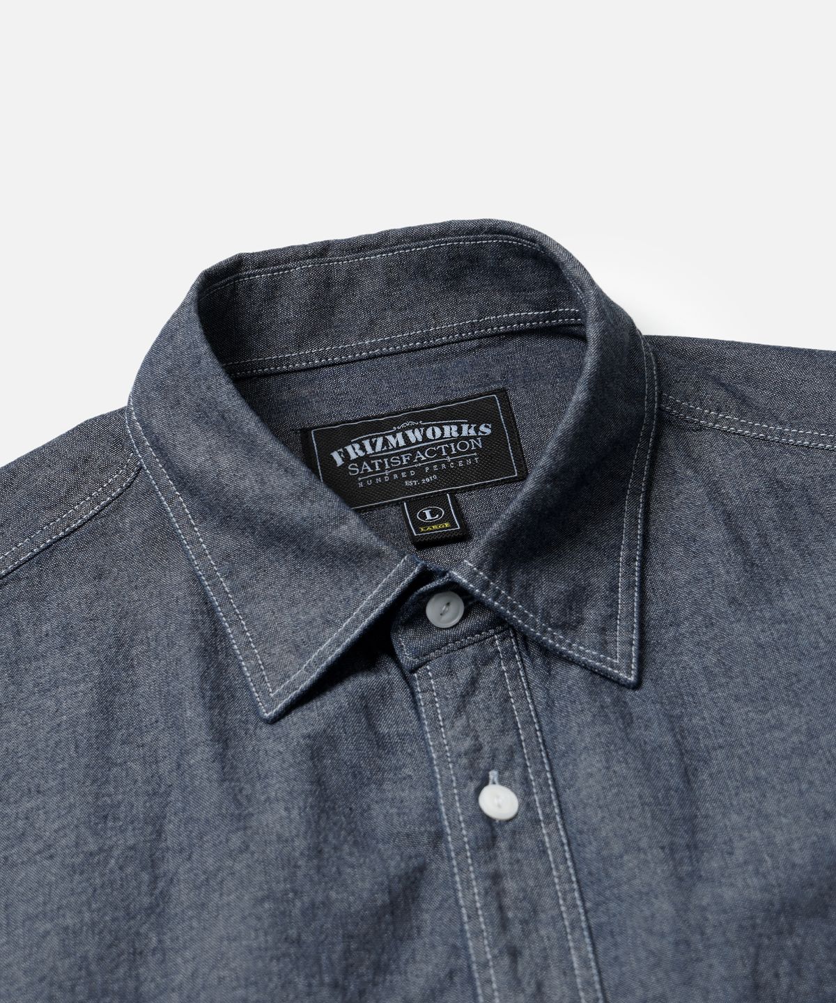 프리즘웍스(FRIZMWORKS) 1920S CHAMBRAY WORK SHIRT _ INDIGO
