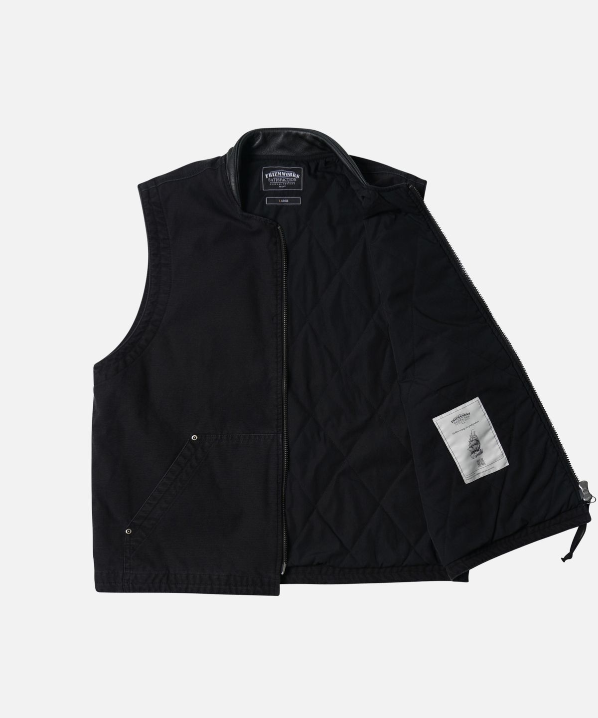 프리즘웍스(FRIZMWORKS) JUNGLE CLOTH DECK VEST _ BLACK