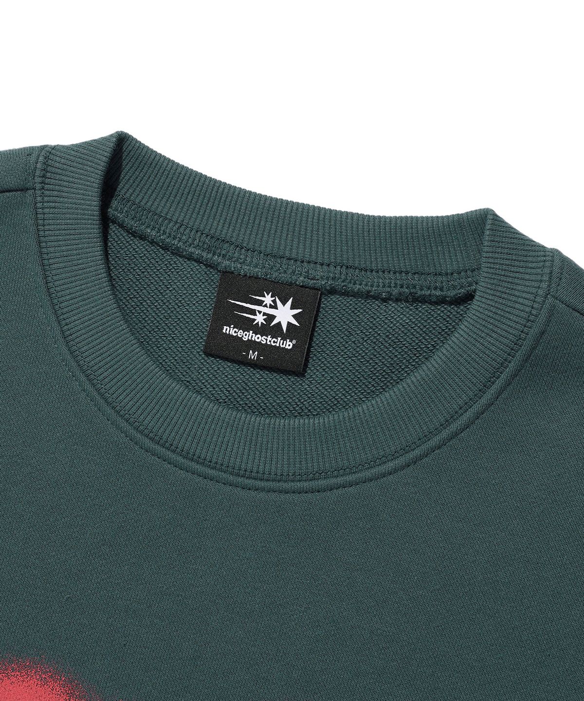 나이스고스트클럽(NICEGHOSTCLUB) SPRAY DOLL SWEATSHIRTS_DARK GREEN(NG2EFUM443A)