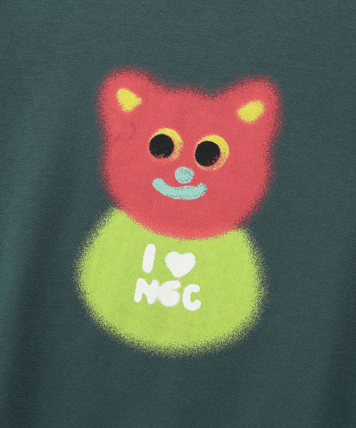 나이스고스트클럽(NICEGHOSTCLUB) SPRAY DOLL SWEATSHIRTS_DARK GREEN(NG2EFUM443A)