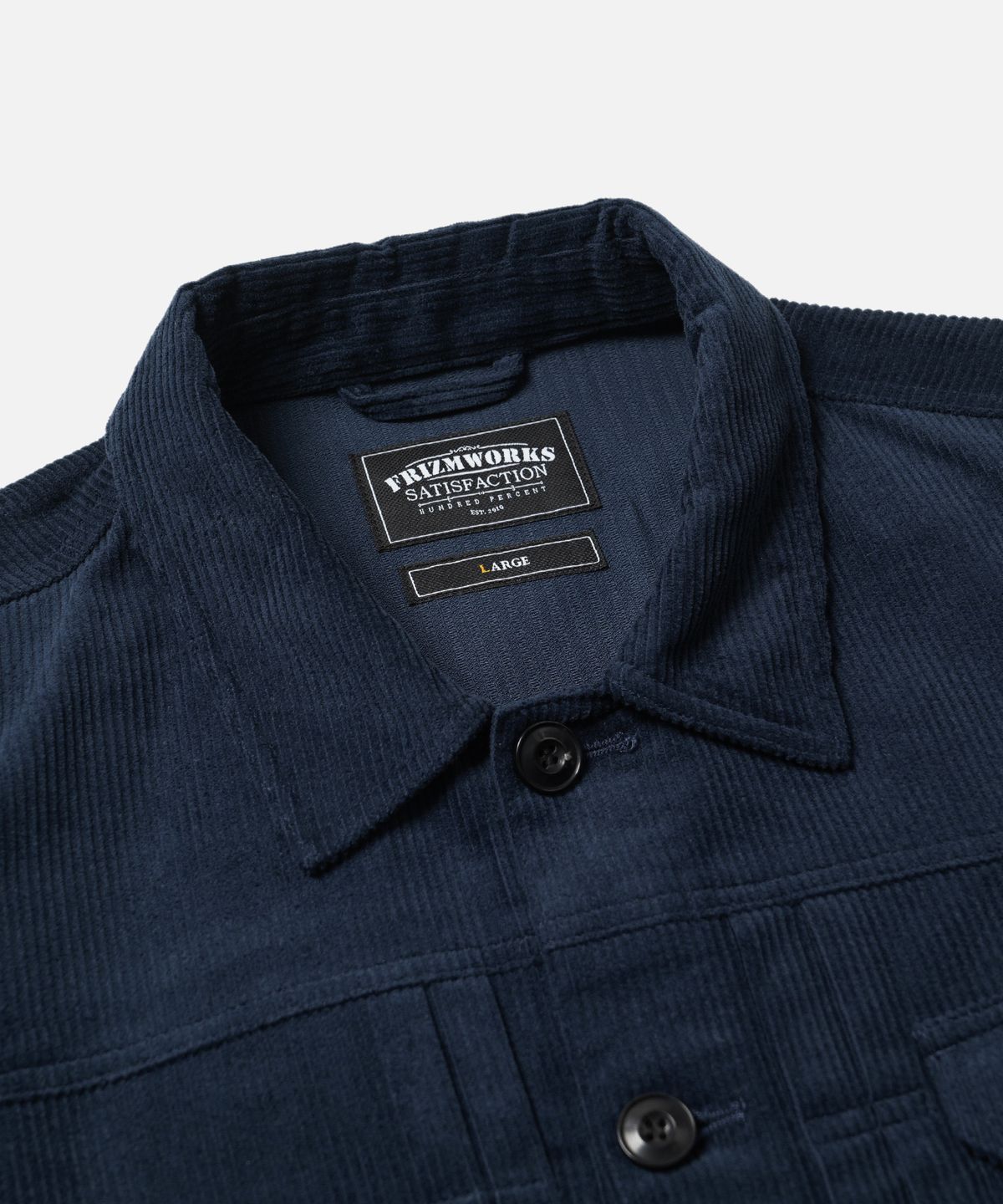 프리즘웍스(FRIZMWORKS) CORDUROY TRUCKER JACKET _ NAVY