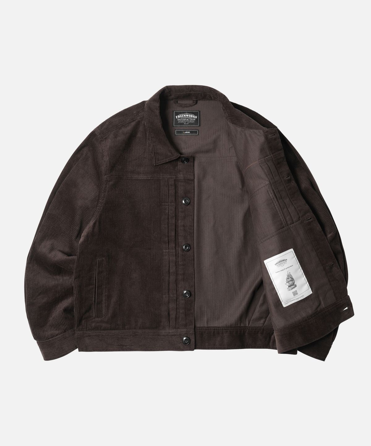 프리즘웍스(FRIZMWORKS) CORDUROY TRUCKER JACKET _ BROWN