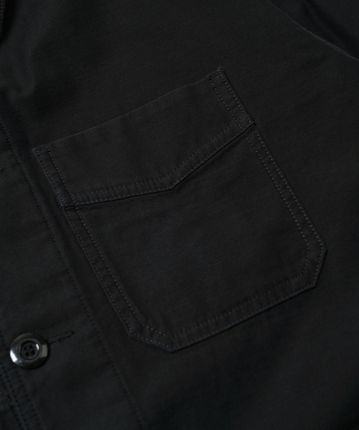 프리즘웍스(FRIZMWORKS) BACKSATIN FRENCH WORK JACKET _ BLACK