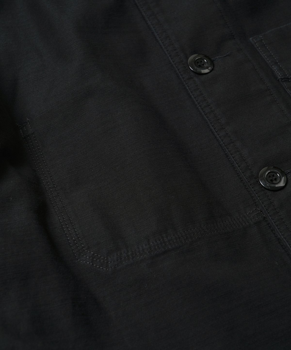 프리즘웍스(FRIZMWORKS) BACKSATIN FRENCH WORK JACKET _ BLACK