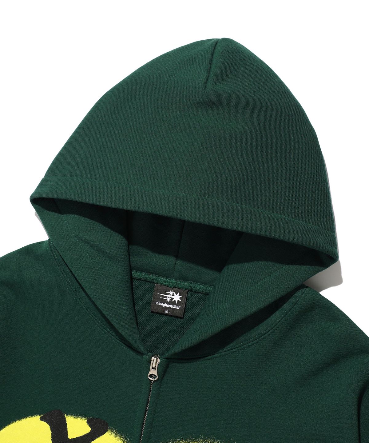 나이스고스트클럽(NICEGHOSTCLUB) LOVE YUCK FOU HOODIE ZIP UP_KHAKI(NG2EFUM484A)