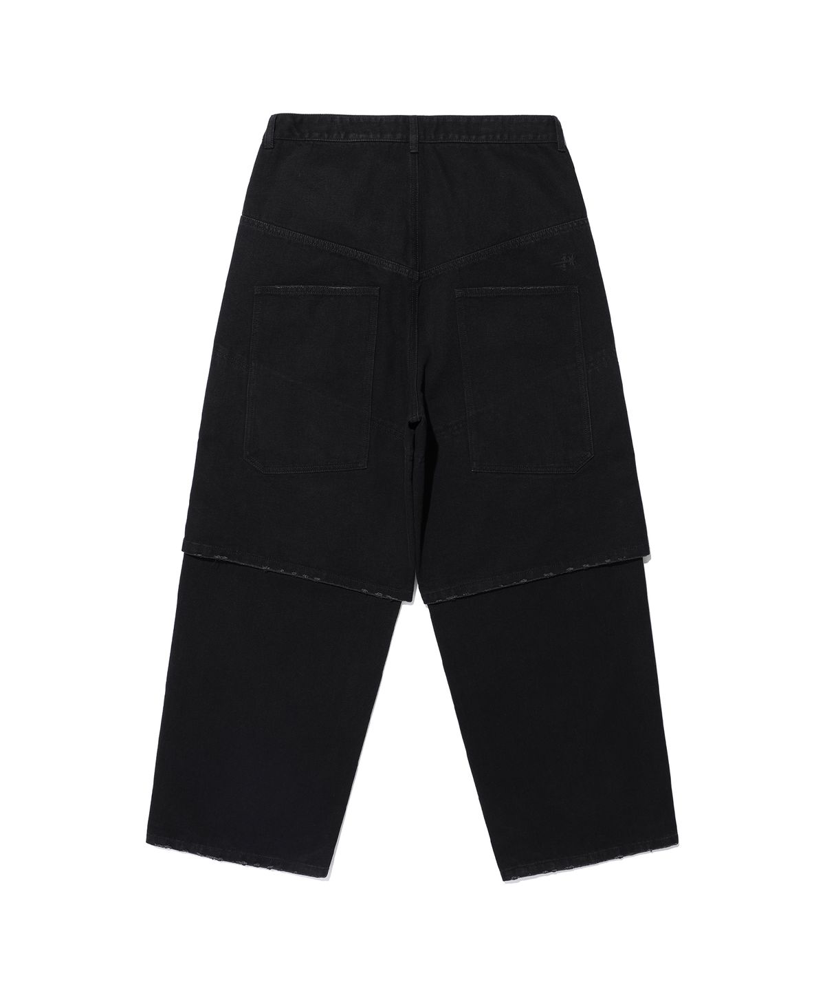 나이스고스트클럽(NICEGHOSTCLUB) LAYERED WASHED JEANS_BLACK(NG2EFUD111A)