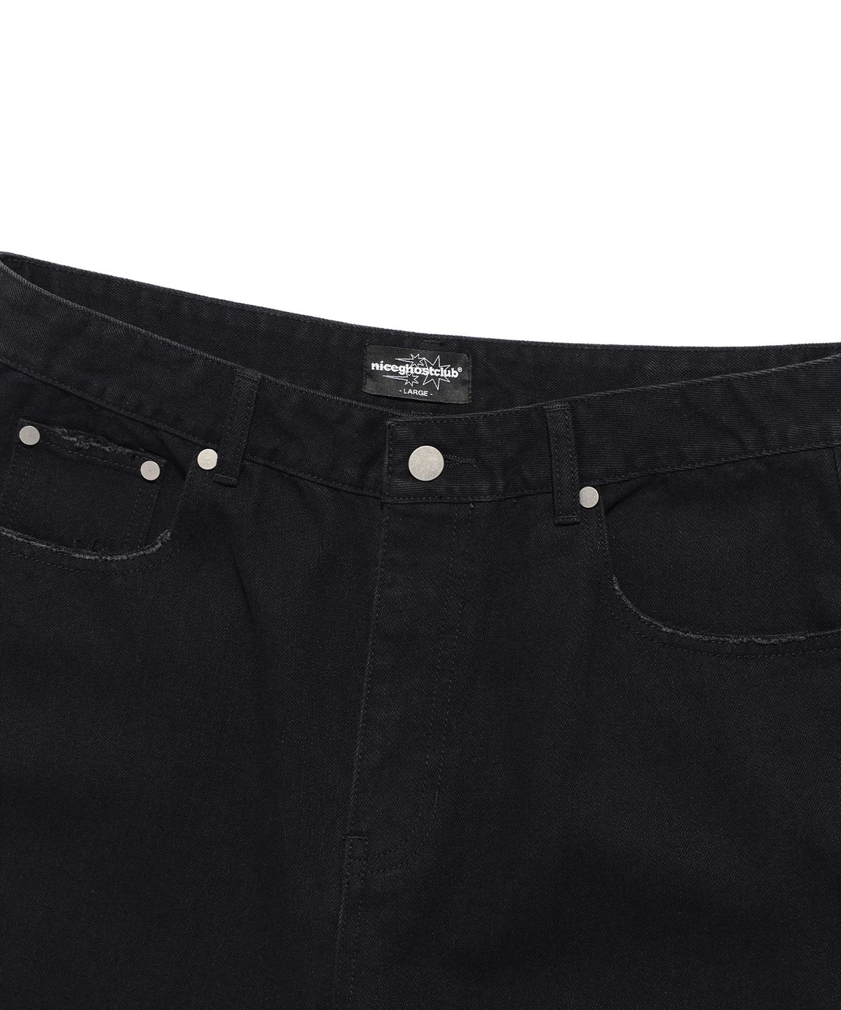 나이스고스트클럽(NICEGHOSTCLUB) LAYERED WASHED JEANS_BLACK(NG2EFUD111A)