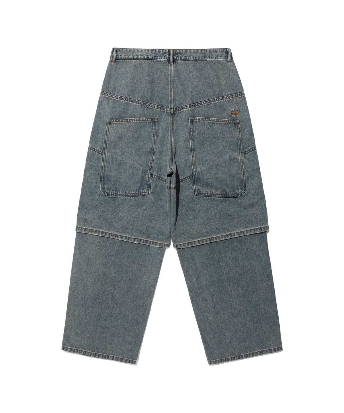 나이스고스트클럽(NICEGHOSTCLUB) LAYERED WASHED JEANS_BLUE(NG2EFUD111A)