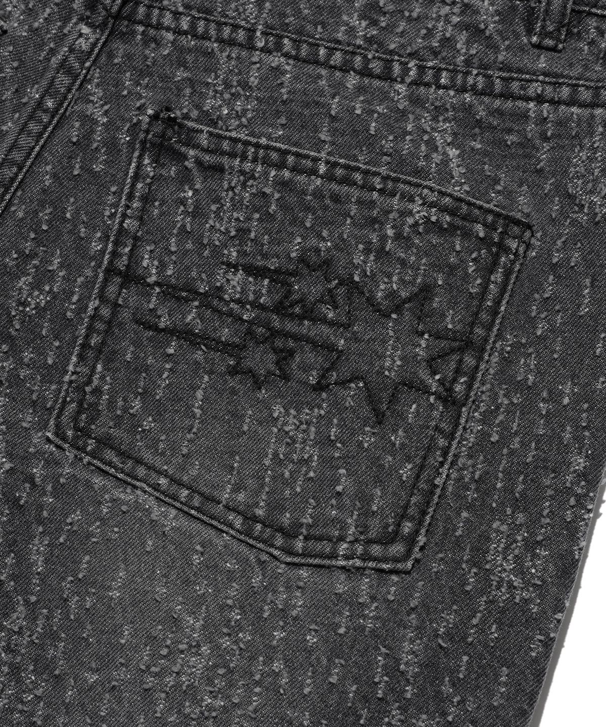 나이스고스트클럽(NICEGHOSTCLUB) ONE TUCK BULLET DISTRESSED JEANS_BLACK(NG2EFUD114A)