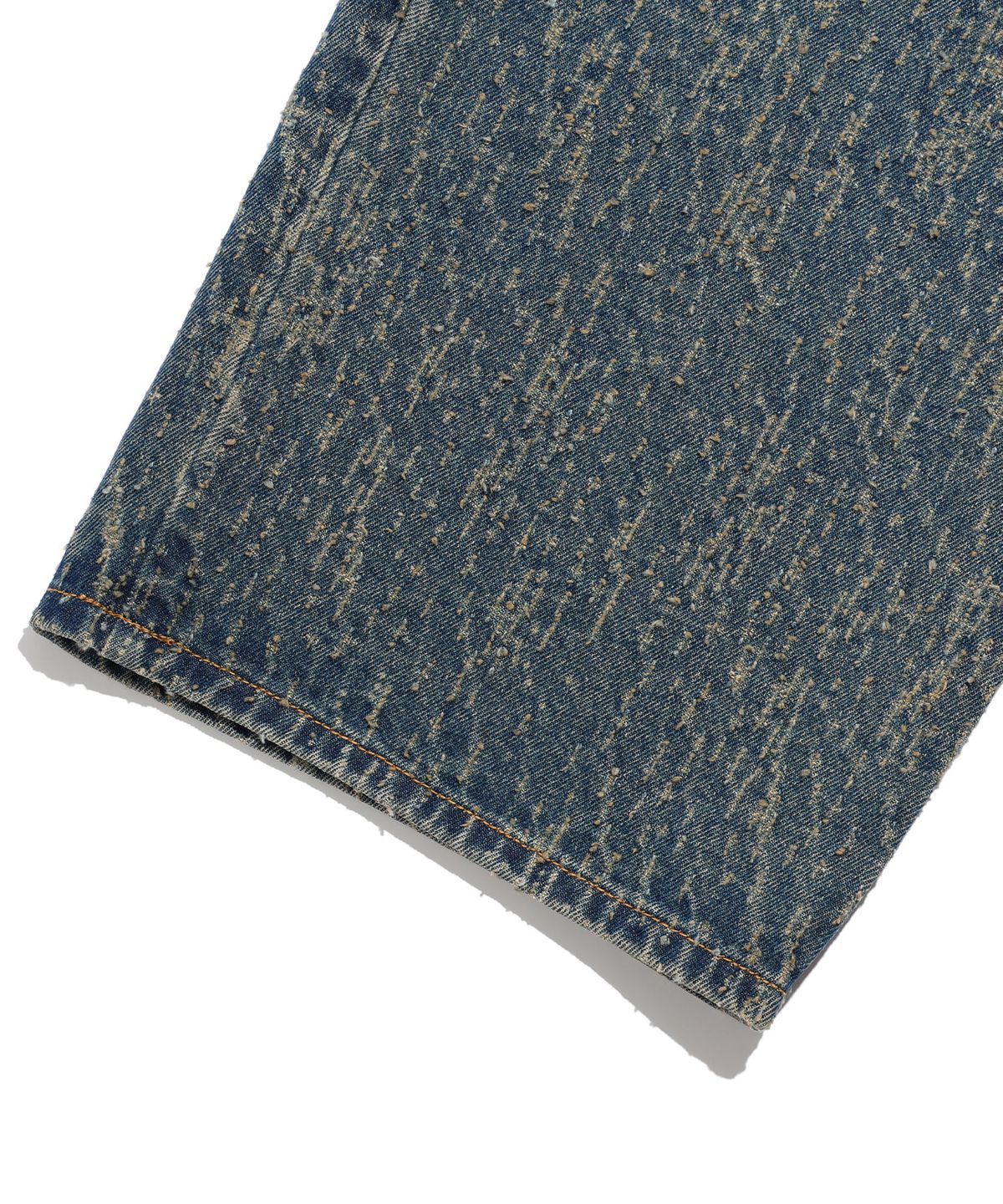 나이스고스트클럽(NICEGHOSTCLUB) ONE TUCK BULLET DISTRESSED JEANS_BLUE(NG2EFUD114A)