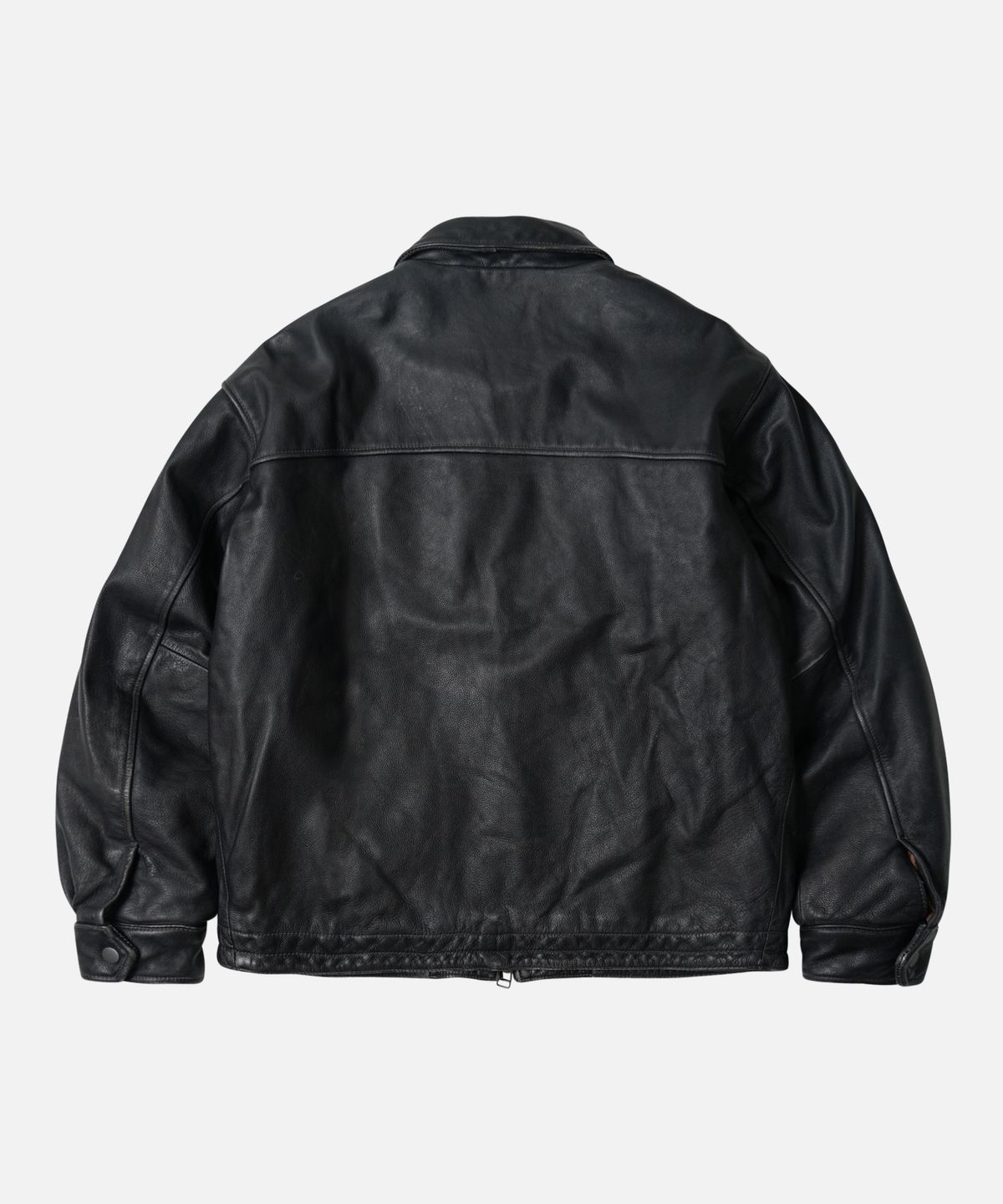 프리즘웍스(FRIZMWORKS) DESTROYED COWHIDE LEATHER JACKET _ WASHED BLACK