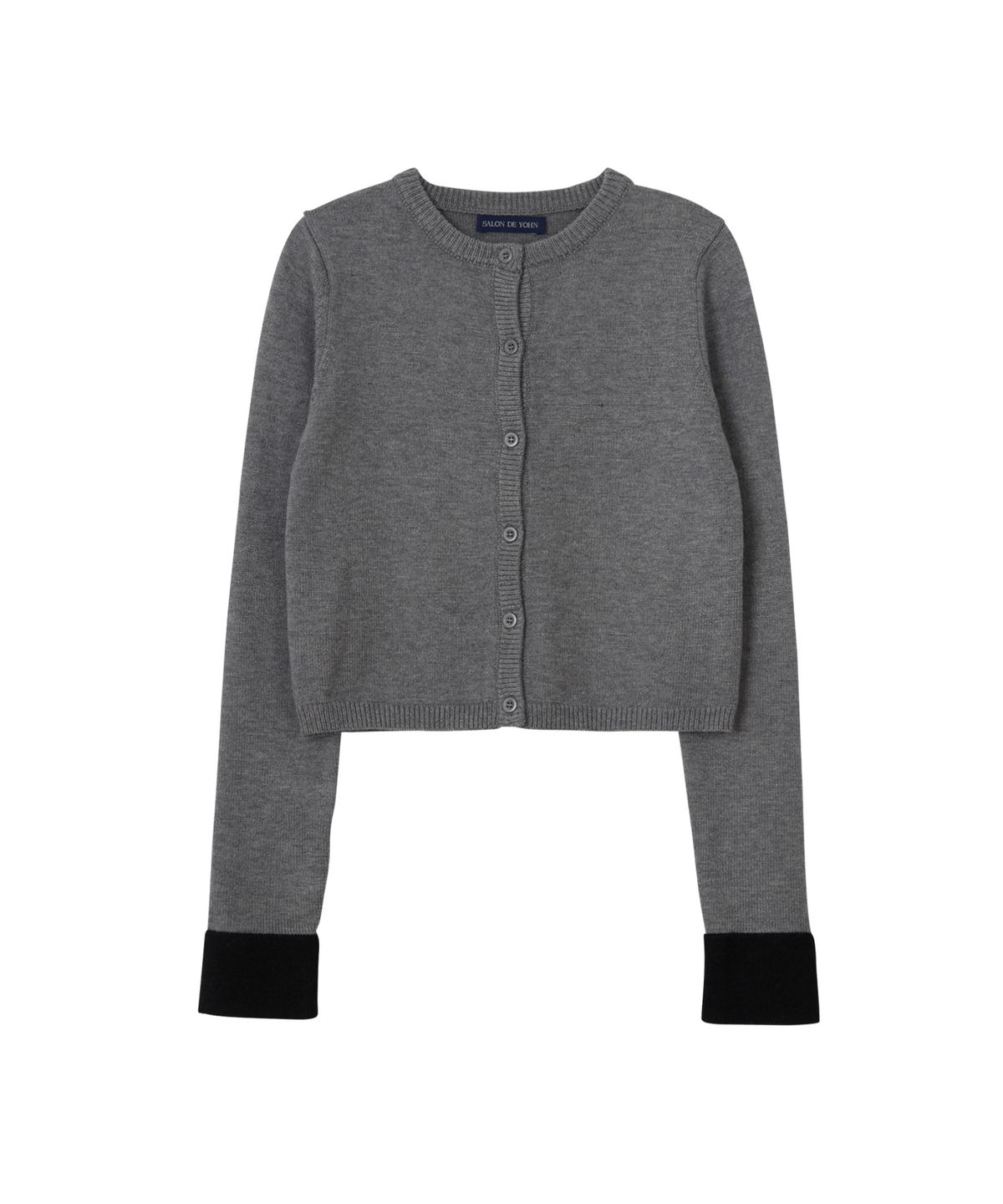 살롱 드 욘(SALON DE YOHN) Cuffs Knit Cardigan Set_ Gray