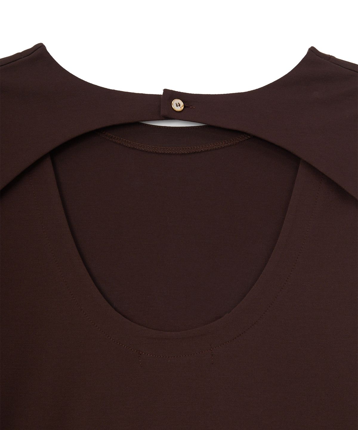 살롱 드 욘(SALON DE YOHN) Back Point Belted Mini Dress_ Brown