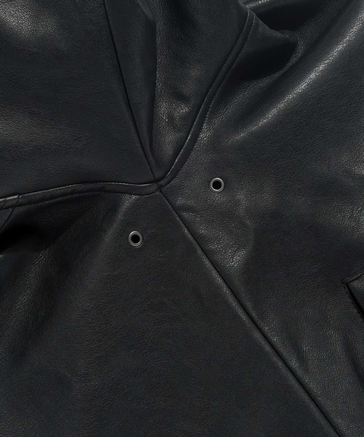 에스피오나지(ESPIONAGE) Flight Bomber Jacket (Faux Leather) Black