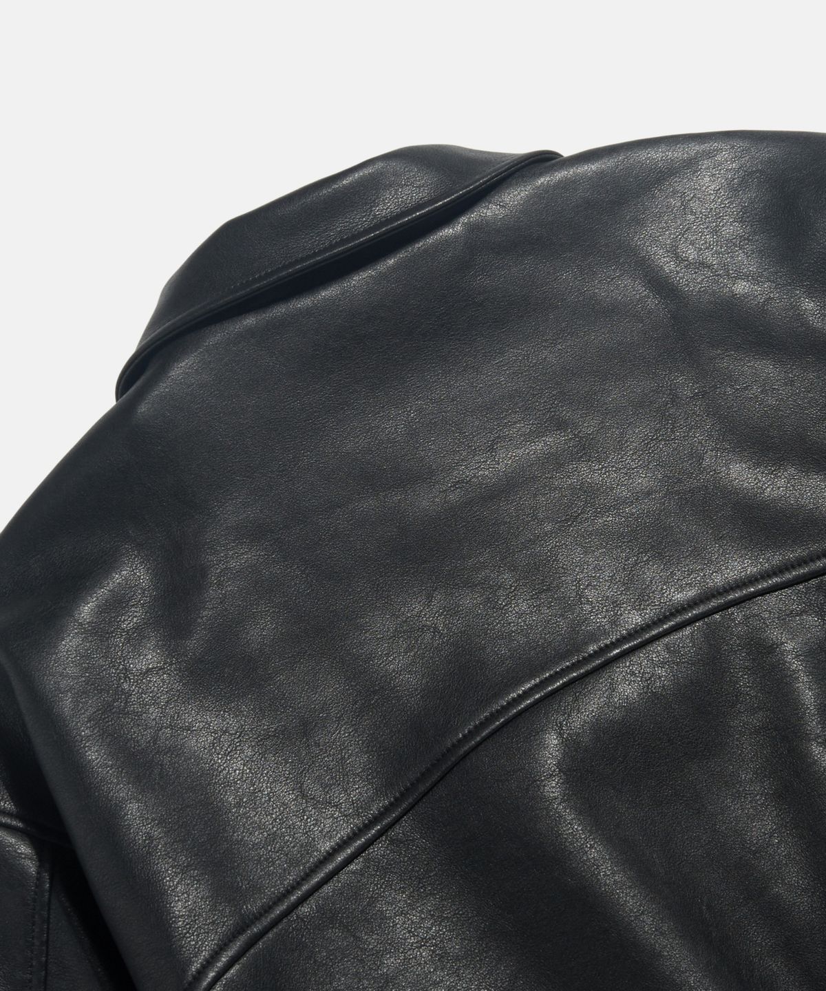 에스피오나지(ESPIONAGE) Flight Bomber Jacket (Faux Leather) Black
