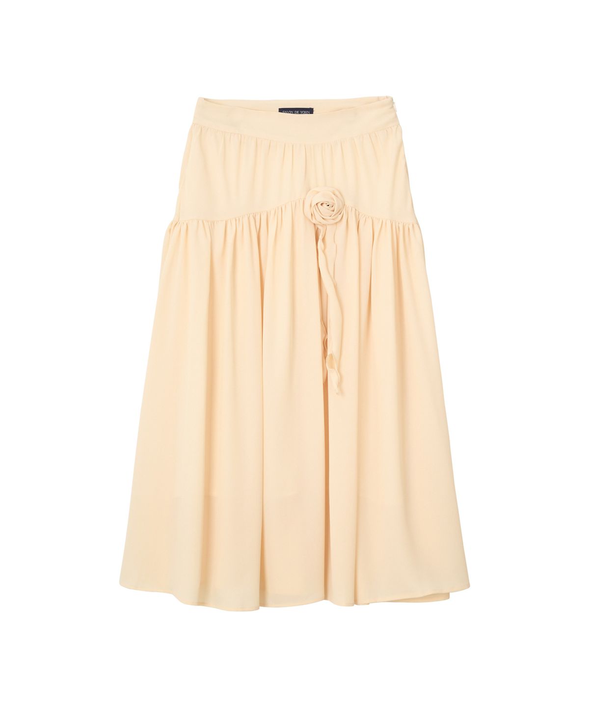 살롱 드 욘(SALON DE YOHN) Corsage Point Shirring Skirt_ Ivory