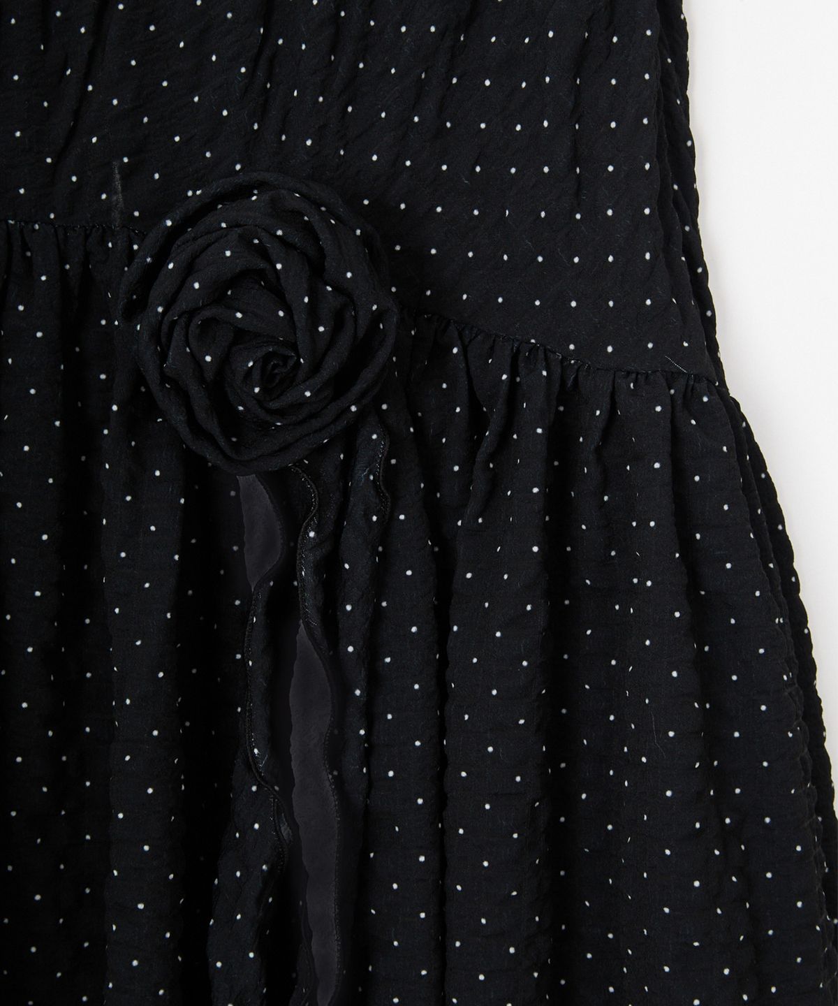 살롱 드 욘(SALON DE YOHN) Corsage Point Shirring Skirt_ Black