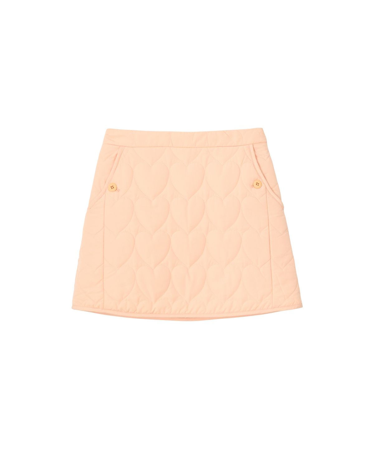 살롱 드 욘(SALON DE YOHN) Heart Quilting Mini Skirt_ Peach