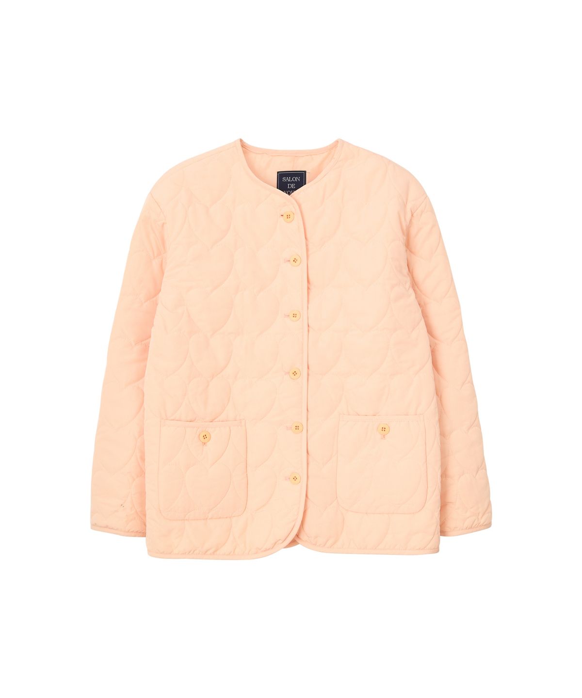살롱 드 욘(SALON DE YOHN) Heart Quilting Jacket_ Peach