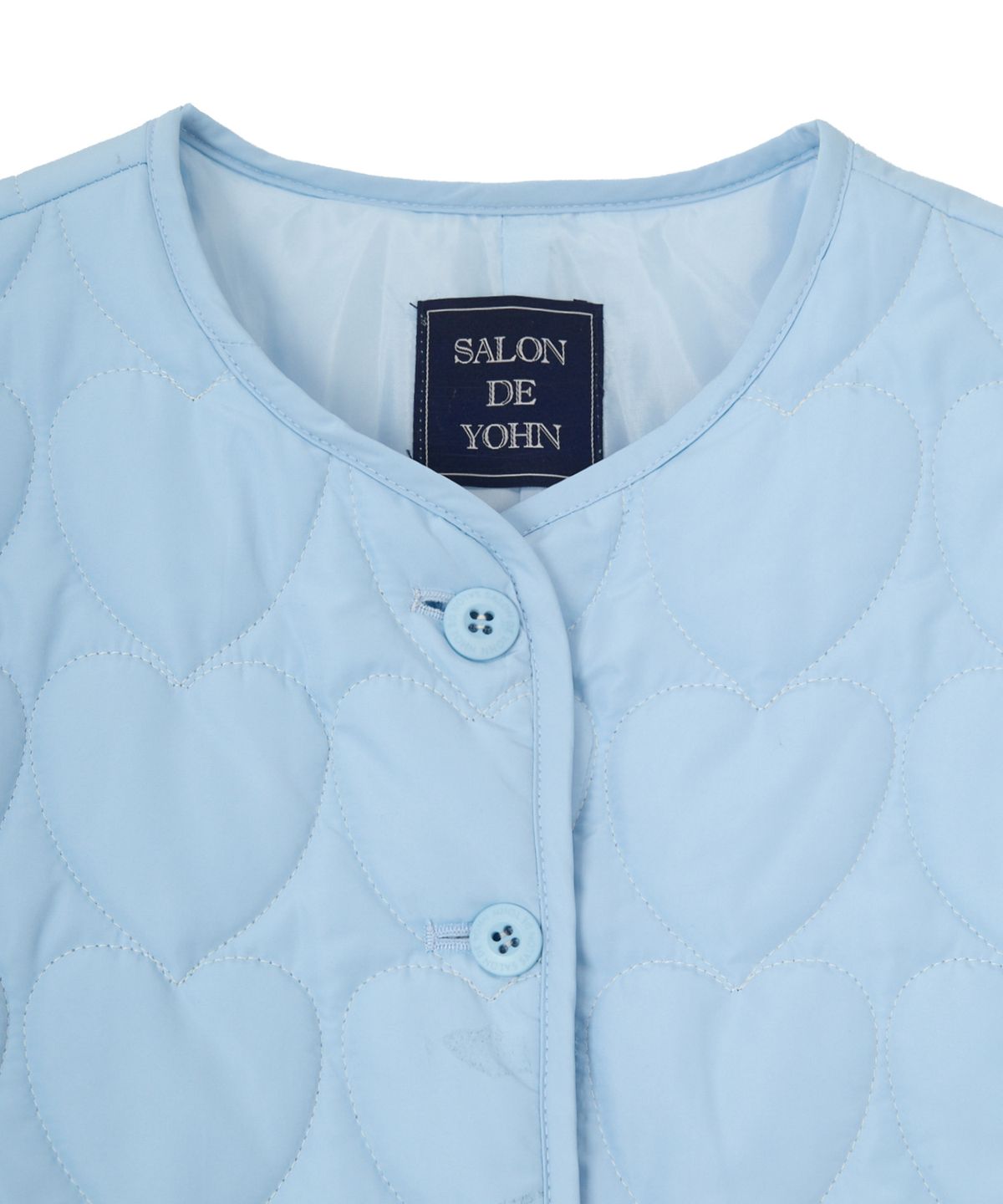살롱 드 욘(SALON DE YOHN) Heart Quilting Jacket_ Blue