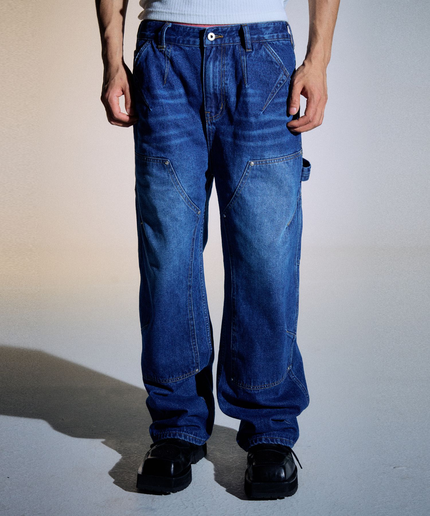 MUSINSA公式 | SLOWACID ダートカーペンターデニムパンツ[ブルー]