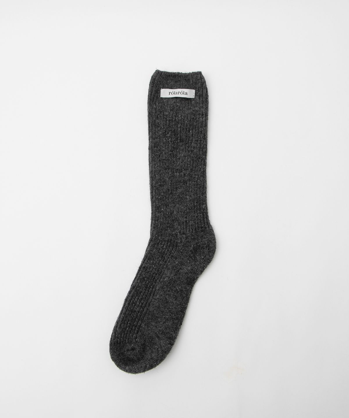 로라로라(ROLAROLA) WOOL LONG SOCKS CHARCOAL
