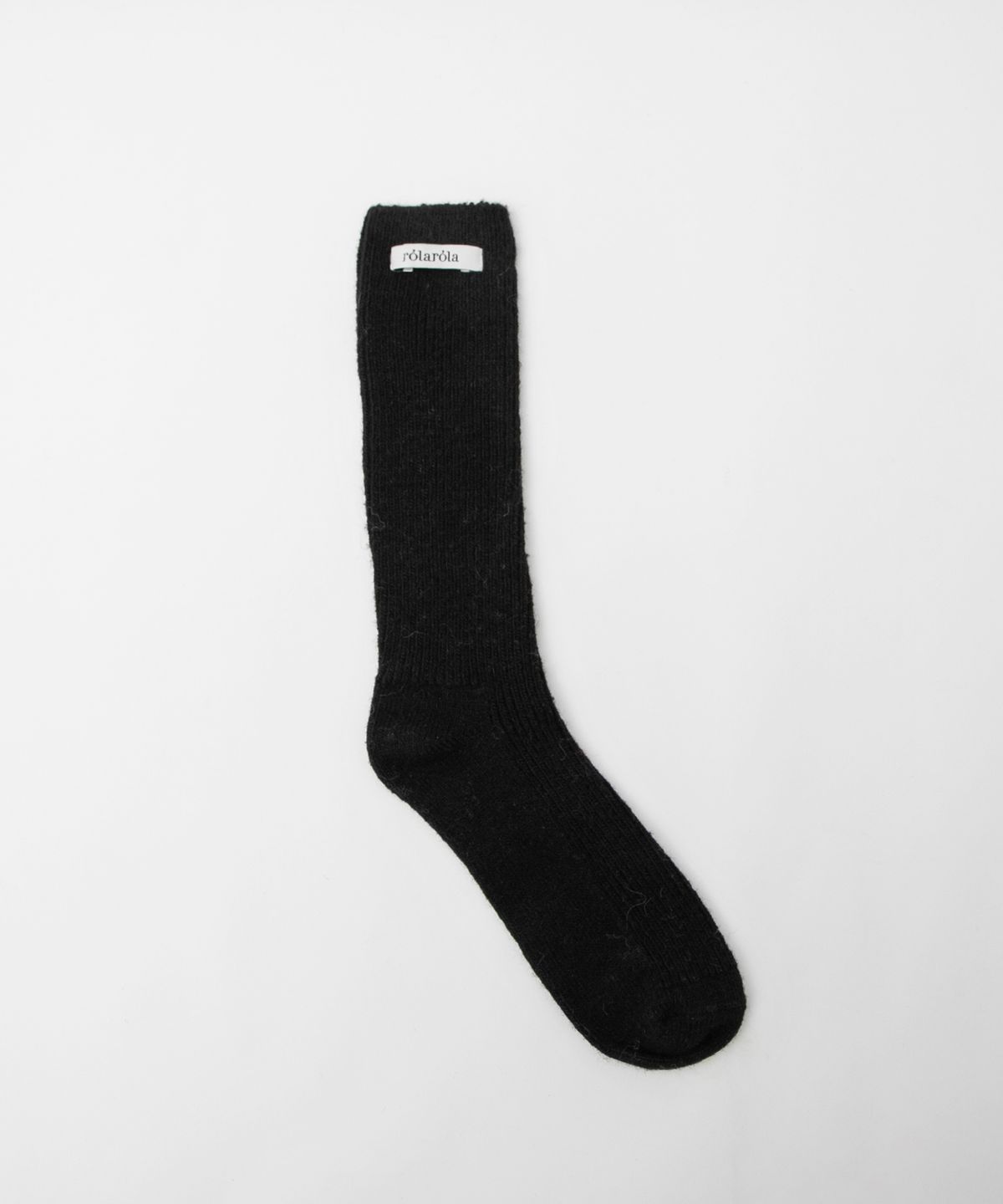 로라로라(ROLAROLA) WOOL LONG SOCKS BLACK