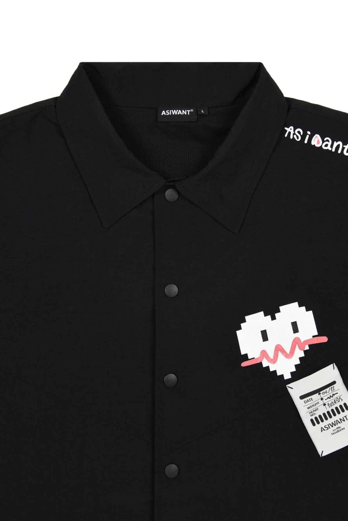 에즈아이원(ASIWANT) PIXEL-WANT COACH JACKET BLACK
